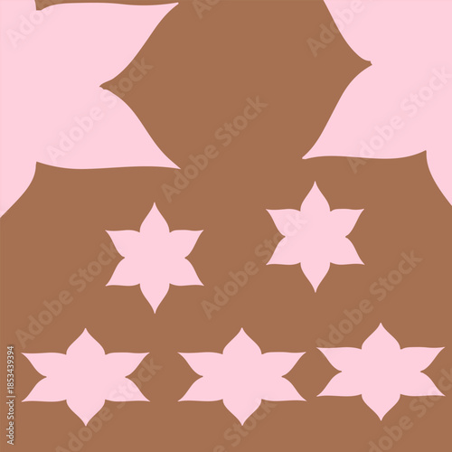 Oversized petals and casual edges mimic quick brush strokes. used in Clothes and Fashion creation