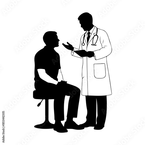 Doctor and patient in consultation, discussing health and medical information in a clinical setting