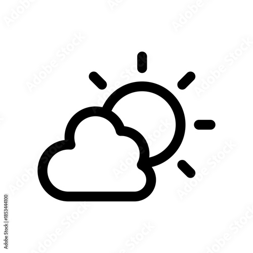 Weather icon set featuring sun, rain, cloud, storm and forecast symbols ideal for apps, websites, dashboards and climate related design projects.