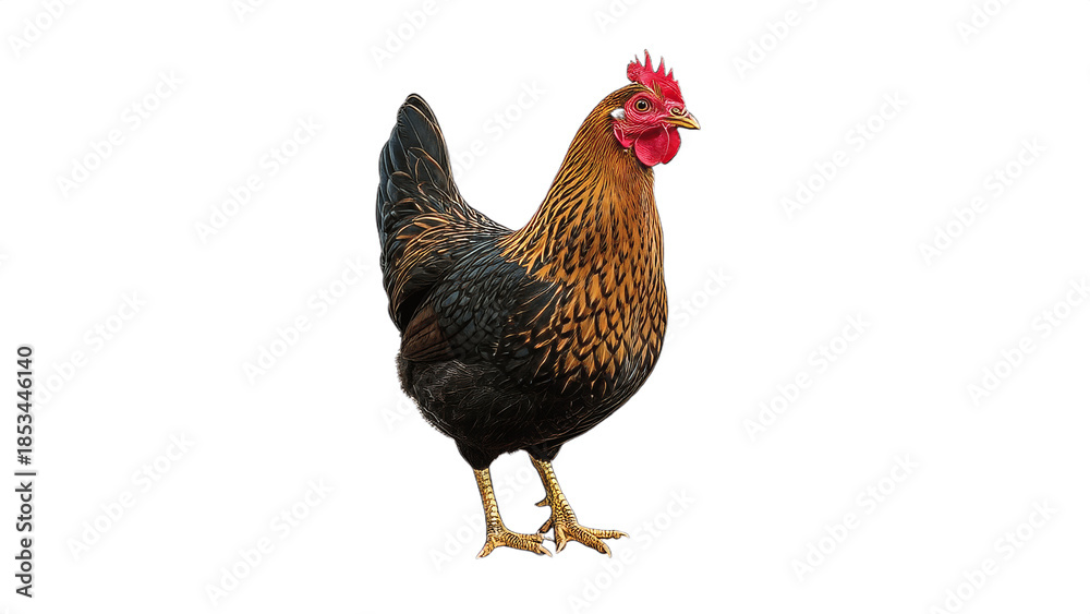 Fototapeta premium Chicken (Hen) isolated on a white background