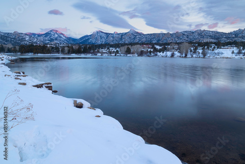 Sunrise on Lake Estes in Estes Park Colorado