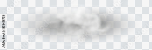 Fog or smoke isolated transparent special effect. White vector cloudiness, mist or smog background. Vector illustration.