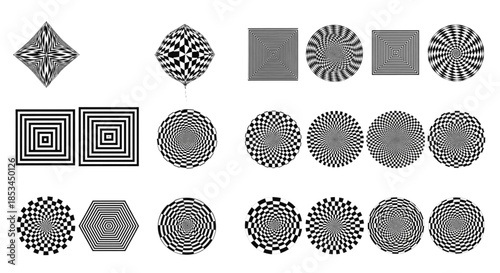 Geometric Optical Illusions for Dynamic Graphic Design, Web Backgrounds, and Creative Visuals