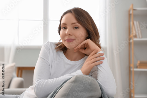 Beautiful young woman with ...