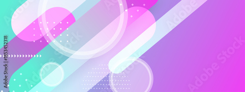 Abstract Colorful Shapes in Bright Gradient Art for Modern Digital Design