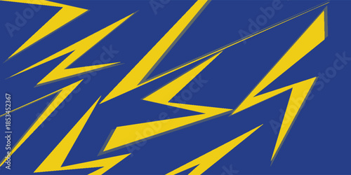 Blue yellow abstract background overlap layer on bright space with cutout shape effect decoration. Modern graphic design element car decal style concept for web banner, flyer, card, or brochure cover