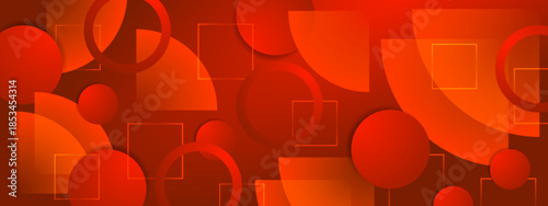 Geometric Abstract Background With Layered Shapes And Neon Glow Design Elements