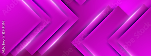 Geometric Abstract Background With Layered Shapes And Neon Glow Design Elements