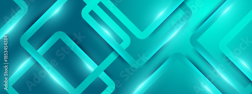 Vibrant abstract background with overlapping shapes and neon lighting