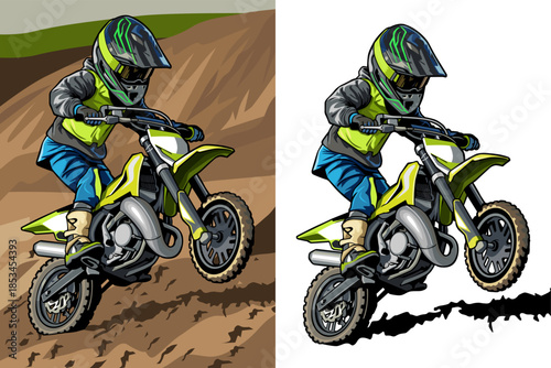 Motocross Dirt Bike Kids Adventure Design