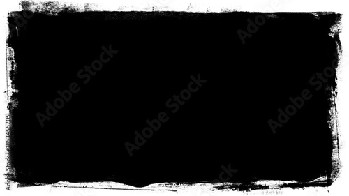 Grunge Texture Frame Overlay.Abstract black and white grunge border with scratches and paint splatters.Perfect for vintage film effects.Video effect