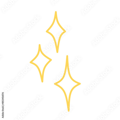 Hand drawn twinkle magic symbols