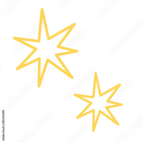 Hand drawn twinkle magic symbols