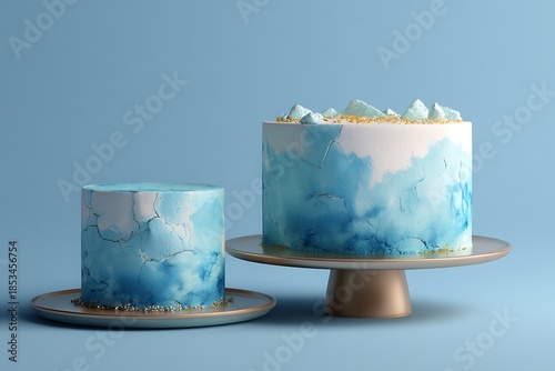 a smooth frosted cake