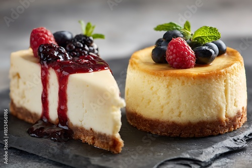 cheesecake with berries