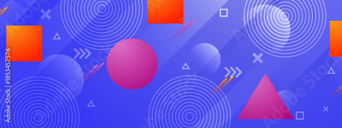 Geometric Shape Abstract Gradient Backdrop