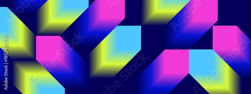 Modern Abstract Geometric Shape Pattern with Subtle Lighting