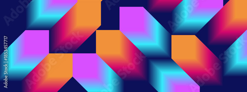 Modern Abstract Geometric Shape Pattern with Subtle Lighting