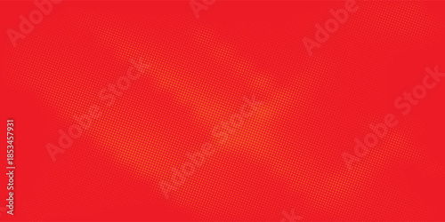 Bright Red pop art background with halftone dots in retro comic style, vector illustration backdrop template for your design