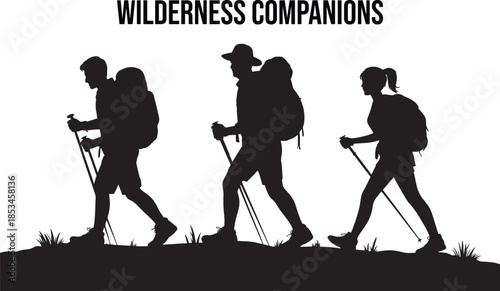Wilderness companions enjoying an outdoor adventure together on a trail