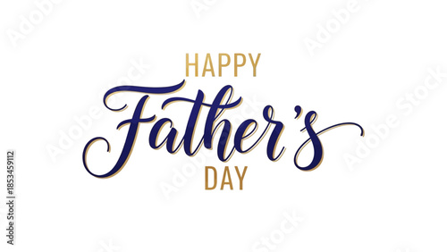 Happy Fathers Day Calligraphy Text Design.