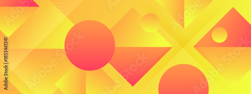 Clean Abstract Geometry Background with Trendy Shapes