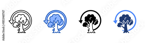 Sustainability icon set multiple style collection