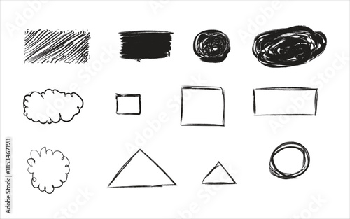 Geometric shapes and abstract forms illustration