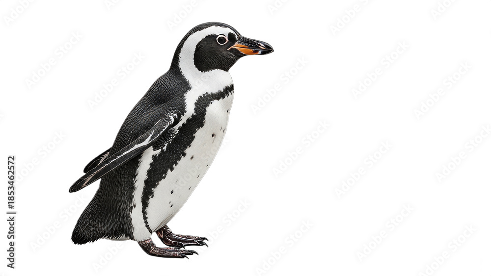 Obraz premium African Penguin isolated on a white background