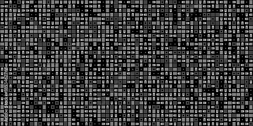 Black halftone texture with dense dotted pattern background.