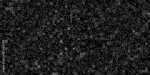 Seamless black noise texture with subtle grainy speckles background.