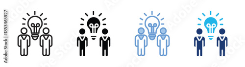 Idea icon set multiple style collection