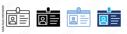 Identity icon set multiple style collection