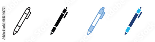 Pen icon set multiple style collection