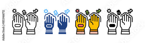 Safety Gloves multiple icon
