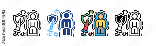 Medical Barrier multiple icon