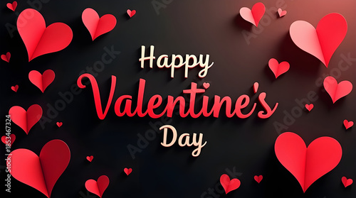 Valentines Day background with hearts. The concept of Valentines Day, 14th February