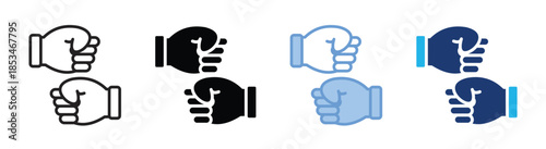 Empowerment icon set multiple style collection