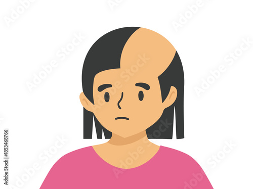 Androgenetic Alopecia in Hair Illustration
