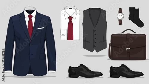 Classic Mens Formal Business Attire Collection.