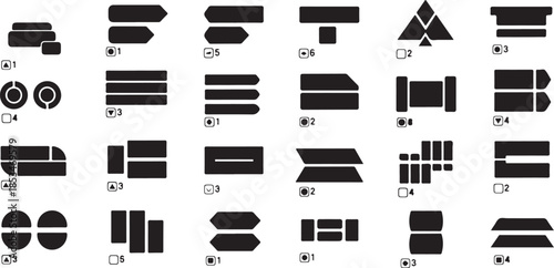 Various geometric shapes for design and architecture