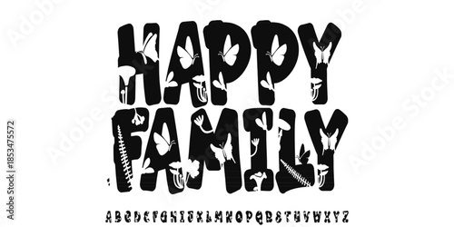 Colorful Kids Fonts Style. Playful Childish Fun Toddler, Uppercase Lowercase Number and Symbol. Rough and Clean Version Font Design vector illustration