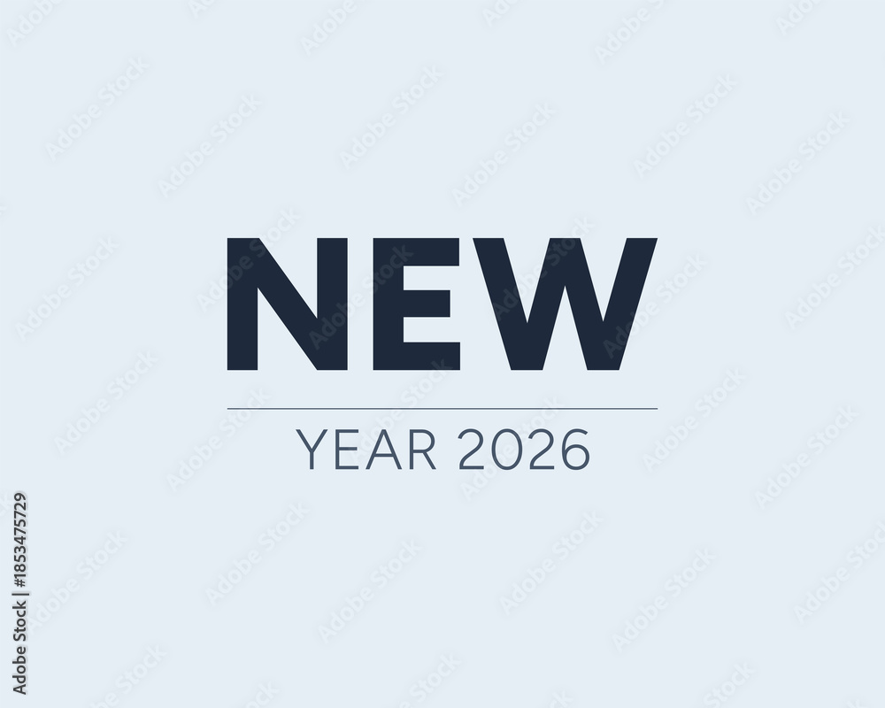 Obraz premium new year 2026 modern typography background