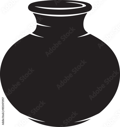 Traditional Indian Clay Pot Silhouette Vector

Matka Water Pot Icon for Traditional Culture

Ceramic Earthenware Pot Silhouette for Kitchen Decor

Antique Pottery Vase Minimalist Silhouette Graphic
