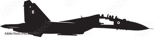 Indian Air Force Fighter Jet Silhouette Vector

Su-30 MKI Inspired Military Aircraft Silhouette

Silhouette of Supersonic Combat Jet for Defense

IAF Fighter Aircraft Silhouette Graphic for National P