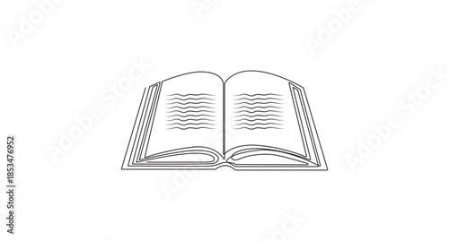 World Book Day one line drawing continuous hand drawn vector illustration,Stack of books in a simple line drawing,Continuous Line Drawing of a Stack of Books,
