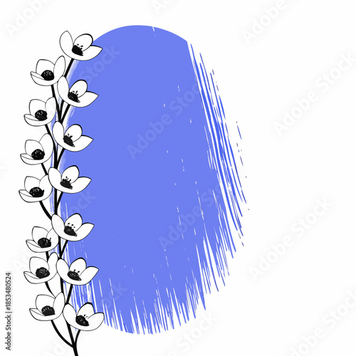 blue floral background