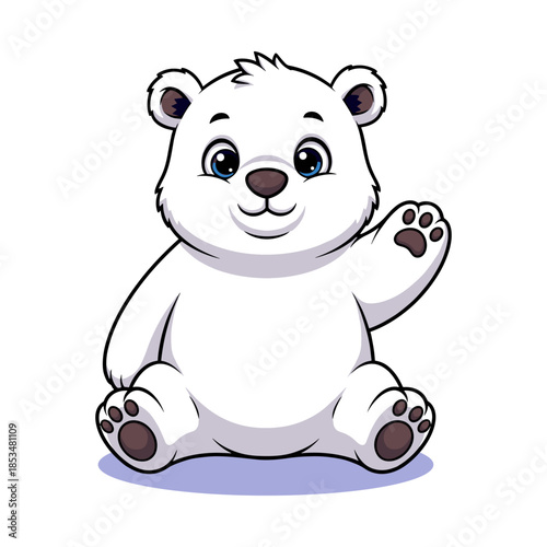 Playful polar bear cub