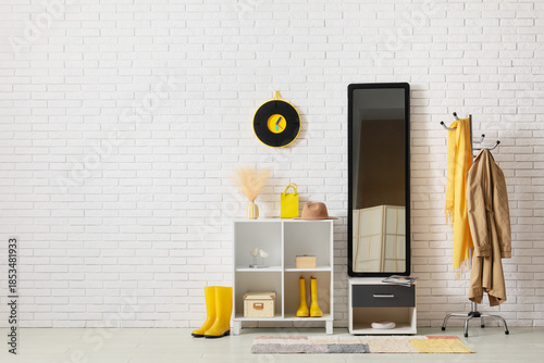 Interior of hallway with mi...