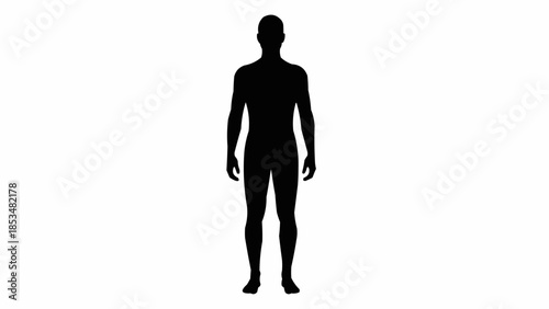 Silhouette of a standing human figure.